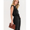 image:imageANRABESS Womens Summer Sleeveless Jumpsuits Casual Dressy Stretchy Crewneck Rompers One Piece Outfits Fall Fashion 2026Black