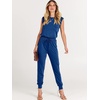 image:imageANRABESS Womens Summer Sleeveless Jumpsuits Casual Dressy Stretchy Crewneck Rompers One Piece Outfits Fall Fashion 2026Blue
