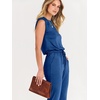 image:imageANRABESS Womens Summer Sleeveless Jumpsuits Casual Dressy Stretchy Crewneck Rompers One Piece Outfits Fall Fashion 2026Blue