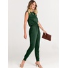 image:imageANRABESS Womens Summer Sleeveless Jumpsuits Casual Dressy Stretchy Crewneck Rompers One Piece Outfits Fall Fashion 2026Green