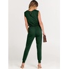 image:imageANRABESS Womens Summer Sleeveless Jumpsuits Casual Dressy Stretchy Crewneck Rompers One Piece Outfits Fall Fashion 2026Green