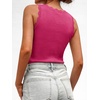 image:imageANRABESS Womens Summer Tank Tops Sweater Vest Wool Blend Lightweight Sleeveless Crew Neck Casual Travel Going Out ShirtsHot Pink