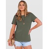 image:imageANRABESS Womens Summer Waffle Knit Tops  Soft Comfy Breathable Shirts Crew Neck Short Sleeve Casual Trendy Basic Tee 2026 Summer OutfitsArmy Green