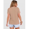 image:imageANRABESS Womens Summer Waffle Knit Tops  Soft Comfy Breathable Shirts Crew Neck Short Sleeve Casual Trendy Basic Tee 2026 Summer OutfitsKhaki