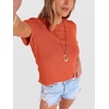 image:imageANRABESS Womens Summer Waffle Knit Tops  Soft Comfy Breathable Shirts Crew Neck Short Sleeve Casual Trendy Basic Tee 2026 Summer OutfitsOrange