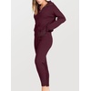 image:imageANRABESS Womens Two Piece Outfits Sweater Lounge Sets Long Sleeve Zip Up Knit Pullover Jogger Pants Tracksuit Travel OutfitsBurgundy