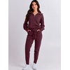 image:imageANRABESS Womens Two Piece Outfits Sweater Lounge Sets Long Sleeve Zip Up Knit Pullover Jogger Pants Tracksuit Travel OutfitsBurgundy