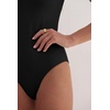 image:imageANRABESS Womens V Neck Short Sleeve Bodysuits  Slim Fit Body Suits Tops Soft Stretchy UPF 50 Fabric Spring Summer Autumn Outfits for Daily Going Out Work amp TravelBlack