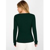 image:imageANRABESS Womens V Neck Wool Blend Knit Lightweight Sweater  Soft Long Sleeve Pullover Tops Basic Silm Fit Versatile Business Casual Office Outfits Cozy Daily Wear Fall WinterDrak Green