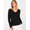 image:imageANRABESS Womens V Neck Wool Blend Knit Lightweight Sweater  Soft Long Sleeve Pullover Tops Basic Silm Fit Versatile Business Casual Office Outfits Cozy Daily Wear Fall WinterBlack