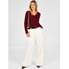 image:imageANRABESS Womens V Neck Wool Blend Knit Lightweight Sweater  Soft Long Sleeve Pullover Tops Basic Silm Fit Versatile Business Casual Office Outfits Cozy Daily Wear Fall WinterWine Red
