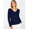 image:imageANRABESS Womens V Neck Wool Blend Knit Lightweight Sweater  Soft Long Sleeve Pullover Tops Basic Silm Fit Versatile Business Casual Office Outfits Cozy Daily Wear Fall WinterNavy Blue