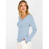 image:imageANRABESS Womens V Neck Wool Blend Knit Lightweight Sweater  Soft Long Sleeve Pullover Tops Basic Silm Fit Versatile Business Casual Office Outfits Cozy Daily Wear Fall WinterLight Blue