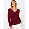 image:imageANRABESS Womens V Neck Wool Blend Knit Lightweight Sweater  Soft Long Sleeve Pullover Tops Basic Silm Fit Versatile Business Casual Office Outfits Cozy Daily Wear Fall WinterWine Red