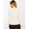 image:imageANRABESS Womens V Neck Wool Blend Knit Lightweight Sweater  Soft Long Sleeve Pullover Tops Basic Silm Fit Versatile Business Casual Office Outfits Cozy Daily Wear Fall WinterCream White
