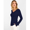 image:imageANRABESS Womens V Neck Wool Blend Knit Lightweight Sweater  Soft Long Sleeve Pullover Tops Basic Silm Fit Versatile Business Casual Office Outfits Cozy Daily Wear Fall WinterNavy Blue