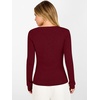 image:imageANRABESS Womens V Neck Wool Blend Knit Lightweight Sweater  Soft Long Sleeve Pullover Tops Basic Silm Fit Versatile Business Casual Office Outfits Cozy Daily Wear Fall WinterWine Red
