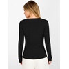 image:imageANRABESS Womens V Neck Wool Blend Knit Lightweight Sweater  Soft Long Sleeve Pullover Tops Basic Silm Fit Versatile Business Casual Office Outfits Cozy Daily Wear Fall WinterBlack