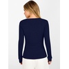 image:imageANRABESS Womens V Neck Wool Blend Knit Lightweight Sweater  Soft Long Sleeve Pullover Tops Basic Silm Fit Versatile Business Casual Office Outfits Cozy Daily Wear Fall WinterNavy Blue