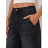 image:imageANRABESS Womens Wide Leg Barrel Jeans  Mid Rise Ankle Length Denim PantsGoing Out Y2K StreetwearCasual Baggy Relaxed Fit Boyfriend StyleFall SpringBlack