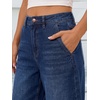 image:imageANRABESS Womens Wide Leg Barrel Jeans  Mid Rise Ankle Length Denim PantsGoing Out Y2K StreetwearCasual Baggy Relaxed Fit Boyfriend StyleFall SpringBlue
