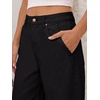 image:imageANRABESS Womens Wide Leg Barrel Jeans  Mid Rise Ankle Length Denim PantsGoing Out Y2K StreetwearCasual Baggy Relaxed Fit Boyfriend StyleFall SpringClassic Black