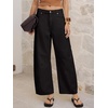 image:imageANRABESS Womens Wide Leg Barrel Jeans  Mid Rise Ankle Length Denim PantsGoing Out Y2K StreetwearCasual Baggy Relaxed Fit Boyfriend StyleFall SpringClassic Black