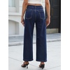 image:imageANRABESS Womens Wide Leg Barrel Jeans  Mid Rise Ankle Length Denim PantsGoing Out Y2K StreetwearCasual Baggy Relaxed Fit Boyfriend StyleFall SpringDark Blue