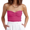 image:imageANRABESS Tube Tops for Women Strapless Twist Knot Corset Rib Knit Slim Fit Medium Stretch Sexy Tank for PartyampGoing OutRose