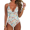image:imageANRABESS Women One Piece Swimsuits Tummy Control Slimming Bathing Suit Push Up V Neck Swimwear 2026 Beach Vacation ClothesFloral Print