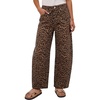 image:imageANRABESS Womens Wide Leg Barrel Jeans  Mid Rise Ankle Length Denim PantsGoing Out Y2K StreetwearCasual Baggy Relaxed Fit Boyfriend StyleFall SpringLeopard