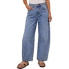 image:imageANRABESS Womens Wide Leg Barrel Jeans  Mid Rise Ankle Length Denim PantsGoing Out Y2K StreetwearCasual Baggy Relaxed Fit Boyfriend StyleFall SpringLight Blue