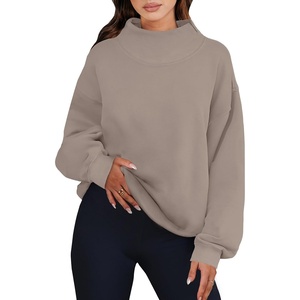 image:imageANRABESS Womens Oversized Sweatshirts Turtleneck Pullover Long Sleeve Hoodies Tops 2026 Fall Fashion Preppy OutfitsKhaki