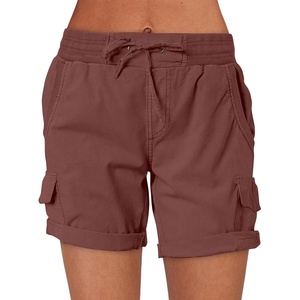 image:imageANRABESS Womens Summer Shorts 2026 Dressy Casual Hiking Cargo Shorts Trendy Outdoor Outfits 6 PocketsBrown Red
