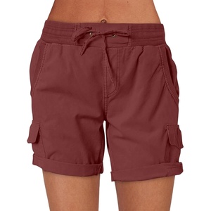 image:imageANRABESS Womens Summer Shorts 2026 Dressy Casual Hiking Cargo Shorts Trendy Outdoor Outfits 6 PocketsDeep Red
