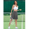 image:imageANRABESS Knee Length Skorts Skirts for Women 2026 Summer High Waisted Golf Tennis Skirt Casual Travel Builtin Shorts ClothesDeep Gray