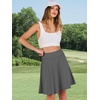 image:imageANRABESS Knee Length Skorts Skirts for Women 2026 Summer High Waisted Golf Tennis Skirt Casual Travel Builtin Shorts ClothesDeep Gray