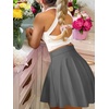 image:imageANRABESS Knee Length Skorts Skirts for Women 2026 Summer High Waisted Golf Tennis Skirt Casual Travel Builtin Shorts ClothesDeep Gray