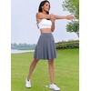 image:imageANRABESS Knee Length Skorts Skirts for Women 2026 Summer High Waisted Golf Tennis Skirt Casual Travel Builtin Shorts ClothesGray Blue