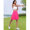 image:imageANRABESS Knee Length Skorts Skirts for Women 2026 Summer High Waisted Golf Tennis Skirt Casual Travel Builtin Shorts ClothesHot Pink