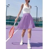 image:imageANRABESS Knee Length Skorts Skirts for Women 2026 Summer High Waisted Golf Tennis Skirt Casual Travel Builtin Shorts ClothesLavender Purple