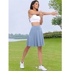 image:imageANRABESS Knee Length Skorts Skirts for Women 2026 Summer High Waisted Golf Tennis Skirt Casual Travel Builtin Shorts ClothesLight Blue