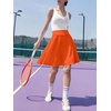 image:imageANRABESS Knee Length Skorts Skirts for Women 2026 Summer High Waisted Golf Tennis Skirt Casual Travel Builtin Shorts ClothesOrange