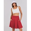 image:imageANRABESS Knee Length Skorts Skirts for Women 2026 Summer High Waisted Golf Tennis Skirt Casual Travel Builtin Shorts ClothesRed