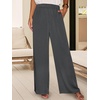 image:imageANRABESS Women Summer 2 Piece Outfits VNeck Top and Wide Leg Pants Set Comfy AllDay Wear for Lounge amp Daily Travel SetsDark Gray