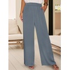 image:imageANRABESS Women Summer 2 Piece Outfits VNeck Top and Wide Leg Pants Set Comfy AllDay Wear for Lounge amp Daily Travel SetsGrey Blue