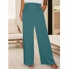 image:imageANRABESS Women Summer 2 Piece Outfits VNeck Top and Wide Leg Pants Set Comfy AllDay Wear for Lounge amp Daily Travel SetsLake