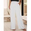 image:imageANRABESS Women Summer 2 Piece Outfits VNeck Top and Wide Leg Pants Set Comfy AllDay Wear for Lounge amp Daily Travel SetsWhite