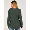 image:imageANRABESS Womens Long Sleeve Waffle Knit Basic Shirts  Soft Comfy Loose Fit Tunic Crew Neck Curved Hem Business Casual Dressy Blouses Trendy Fall Winter OutfitsArmy Green