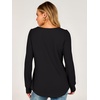 image:imageANRABESS Womens Long Sleeve Waffle Knit Basic Shirts  Soft Comfy Loose Fit Tunic Crew Neck Curved Hem Business Casual Dressy Blouses Trendy Fall Winter OutfitsBlack
